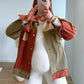 veste-chemise-légère-en-jean-couleur-terracota-kaki-et-beige
