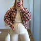 Veste-bomber-de-grossesse-rouge-/-rosé