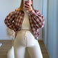Veste-bomber-de-grossesse-rouge-/-rosé