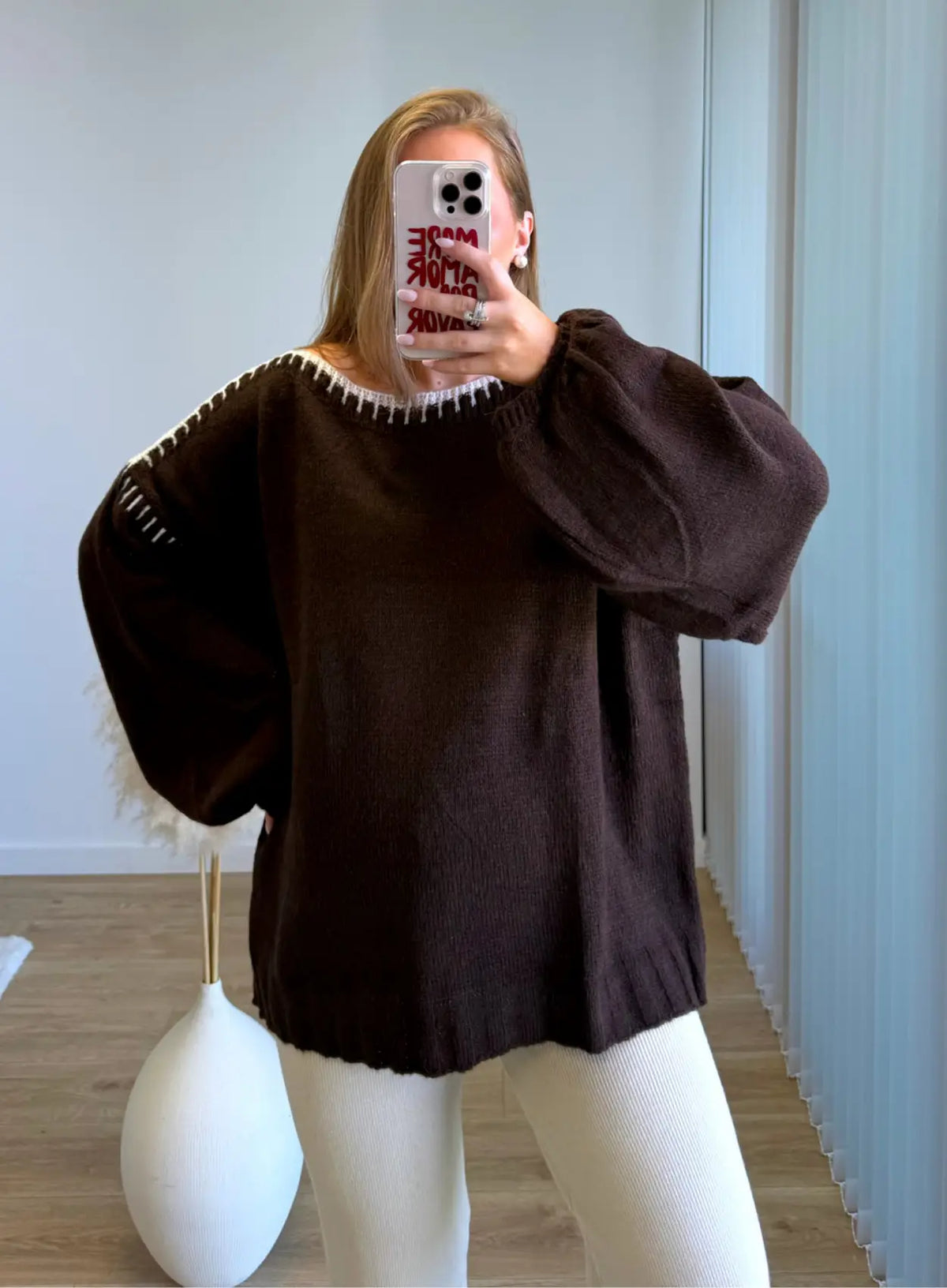 Ensemble-de-grossesse-en-maille-beige-pull-+-pantalon