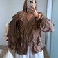 Blouse-allaitement-à-volants-chocolat