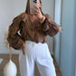 Blouse-allaitement-à-volants-chocolat