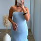 robe-courte-de-grossesse-bustier-bleu-avec-volants-blanc