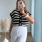 pull-gilet-sans-manches-à-rayures-blanches-et-marron