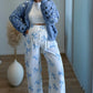 Pantalon-de-grossesse-à-motifs-en-gaze-de-coton
