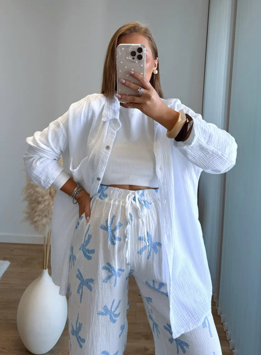 Pantalon-de-grossesse-à-motifs-en-gaze-de-coton