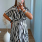 robe-longue-de-grossesse-bohème-rayée-noire-et-blanche