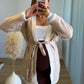 HONEY - Gilet kimono de grossesse douceur beige