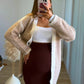HONEY - Gilet kimono de grossesse douceur beige