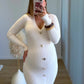 Robe-courte-de-grossesse-avec-boutons
