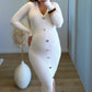 Robe-courte-de-grossesse-avec-boutons