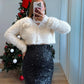 Pull-/-gilet-court-de-grossesse-en-maille