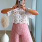 pantalon-de-grossesse-plissé-à-motifs-rose