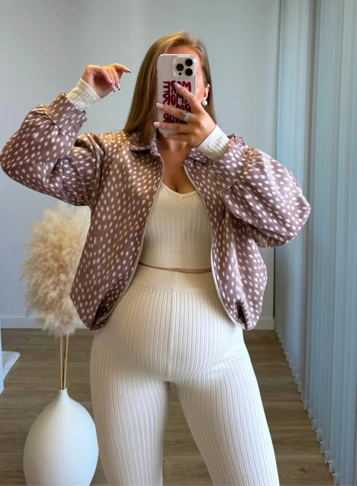 SUNDAY - Ensemble de grossesse en maille crème