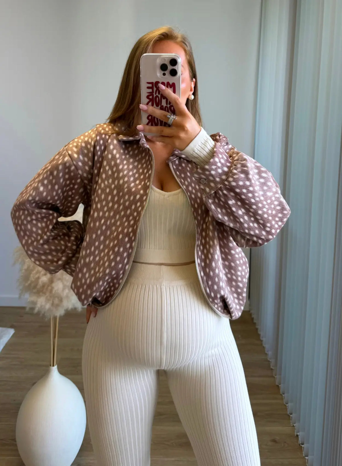 BAMBI - Veste bomber de grossesse à pois