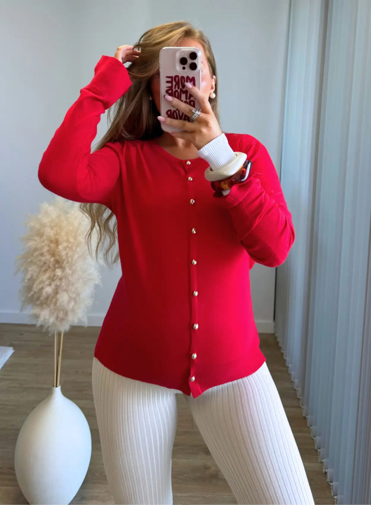 SPICY - Gilet de grossesse douceur extrême rouge