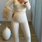 SUNDAY - Ensemble de grossesse en maille crème