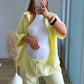 Ensemble-de-grossesse-en-gaze-de-coton-jaune