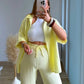Ensemble-de-grossesse-en-gaze-de-coton-jaune