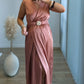 Robe-longue-de-grossesse-terracota-en-satin