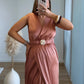 Robe-longue-de-grossesse-terracota-en-satin