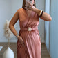 Robe-longue-de-grossesse-terracota-en-satin