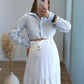 Chemise-courte-de-grossesse-bleue-à-motifs-vichy