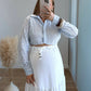 Chemise-courte-de-grossesse-bleue-à-motifs-vichy