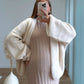 Robe-longue-de-grossesse-en-maille-beige