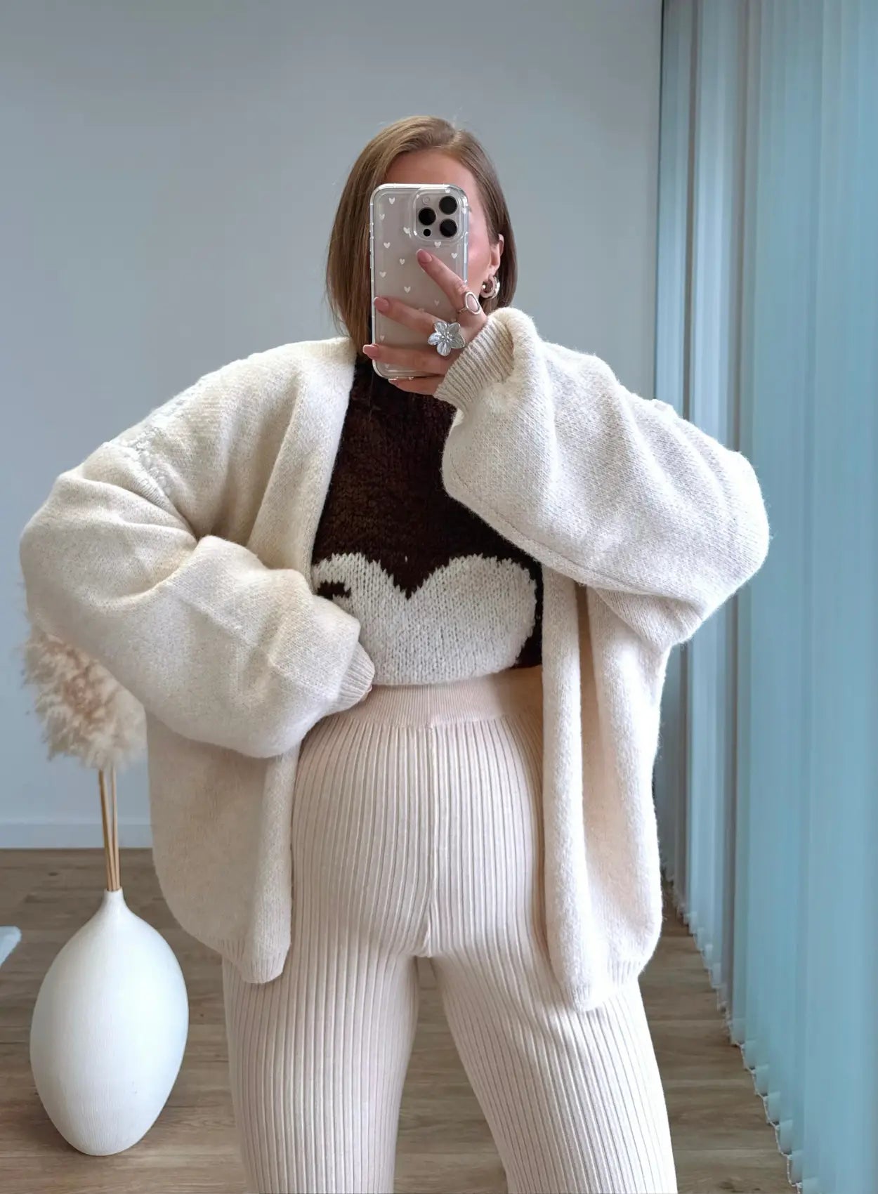 Pantalon-de-grossesse-côtelé-beige