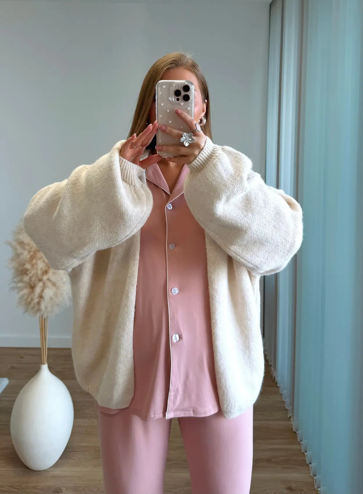 Pyjama-de-grossesse-en-coton-rose-douceur