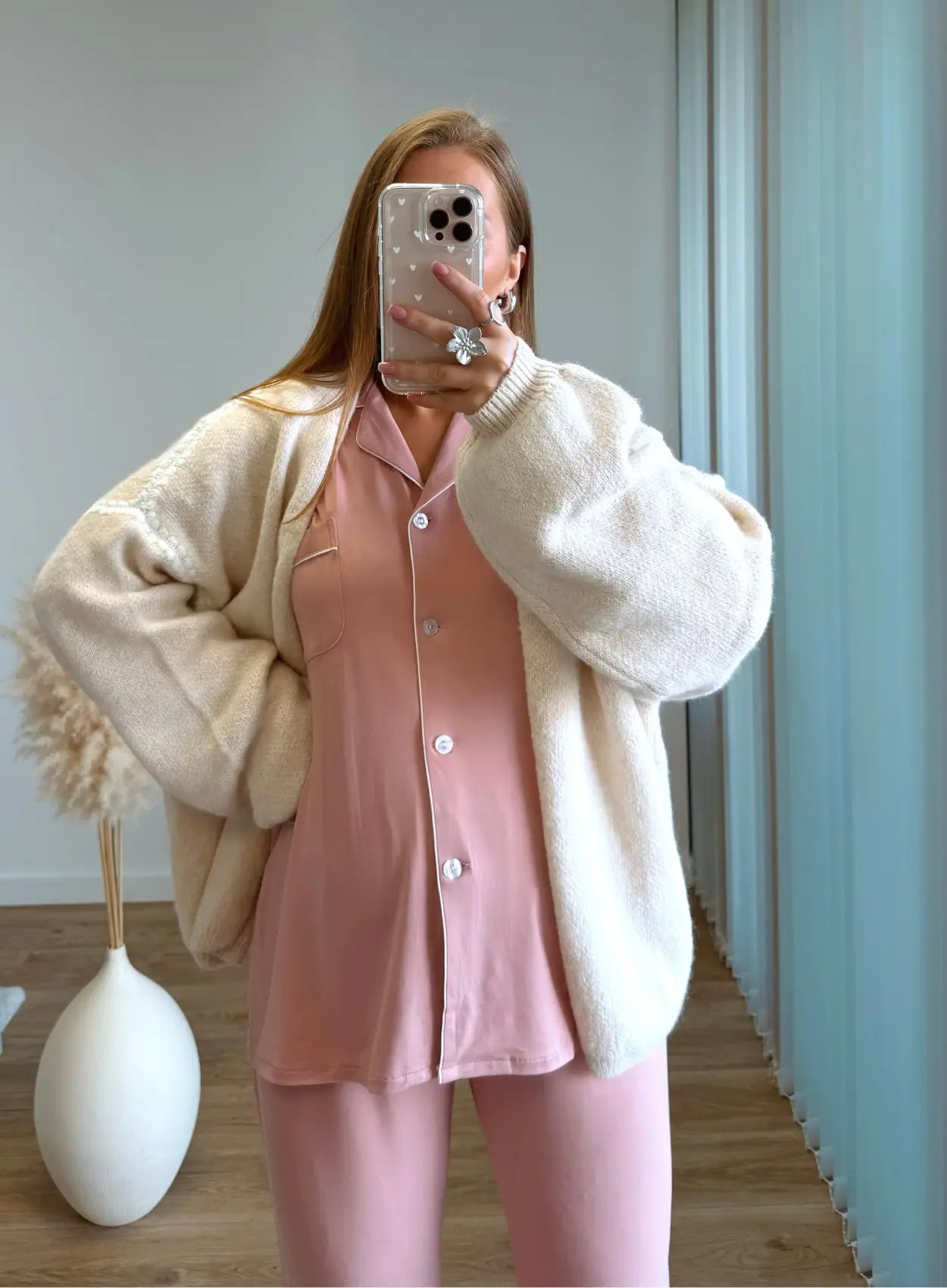 Pyjama-de-grossesse-en-coton-rose-douceur